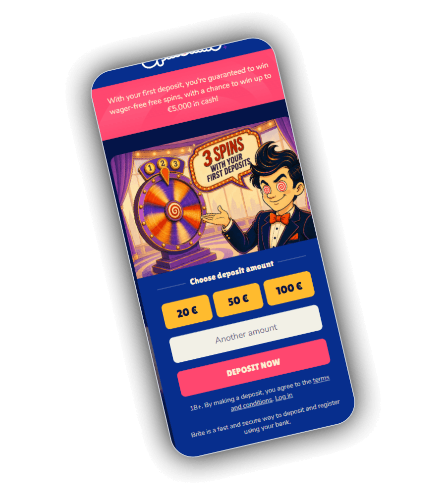 Spinokkio lobby with wager-free Spinner and featured slots